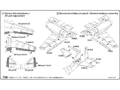 Me 262A - control surfaces set for Academy - image 3