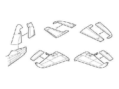 Westland Wyvern S.4  Control surfaces set 1/72 for Trumpeter - image 1