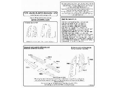 Martin B-26F/G Control surfaces for Hasegawa - image 2