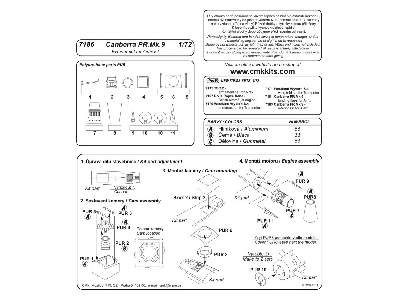 Canberra PR Mk.9  Exterior set 1/72 for Airfix kit - image 2