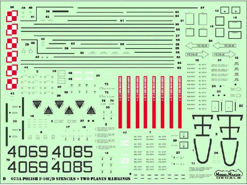 Polish F-16c/D Stencils - image 1