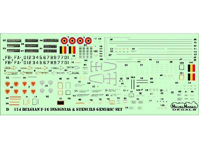 Belgian F-16 Insignias & Stencils-generic Set - image 1