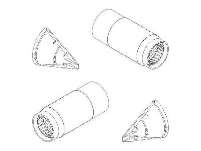 TSR  2 Intake FOD covers and Exhausts 1/72 for Airfix kit - image 1