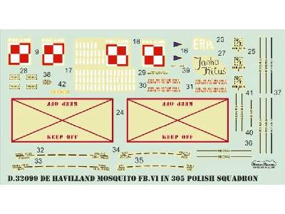 De Havilland Dh-98 Mosquito F.B. Mk. Vi In Polish Service Mask + Decal - image 3