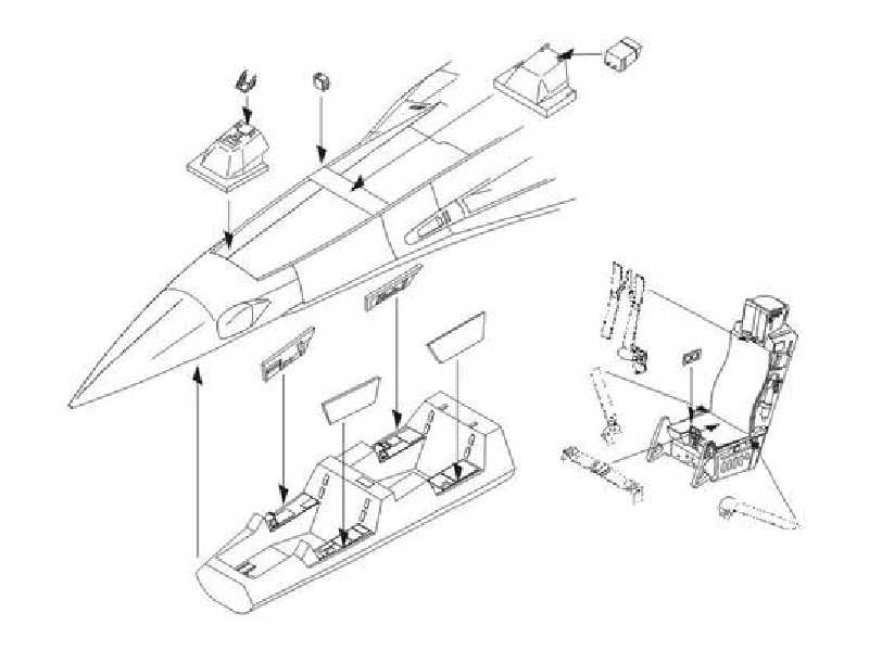 F-16I Sufa  Interior set for 1/72 Hasegawa / Kinetic kit - image 1