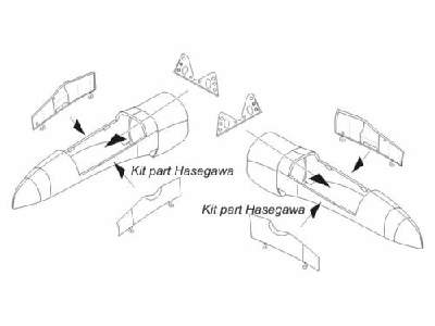 B-26F/G Marauder  Undercarriage Doors 1/72 for Hasegawa - image 1