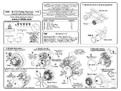 B-17G Flying Fortress  Left Outer Engine -  set 1/72 for Revell - image 2