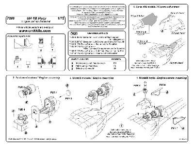 UH-1B  Engine set 1/72 for Italeri - image 2