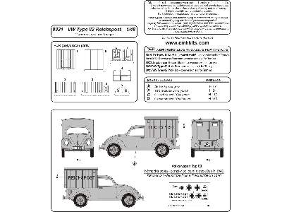 VW Type 82 Reich Post - conversion set for Tamiya - image 2