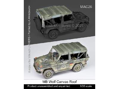 Mb Wolf Canvas Roof (For Revell) - image 1