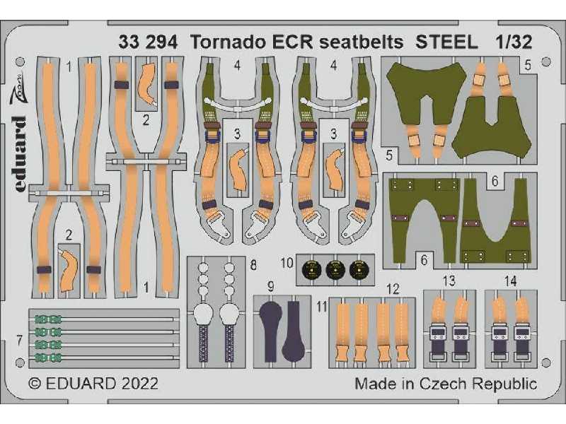Tornado ECR seatbelts STEEL 1/32 - Italeri - image 1