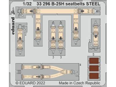 B-25H seatbelts STEEL 1/32 - Hong Kong Models - image 1