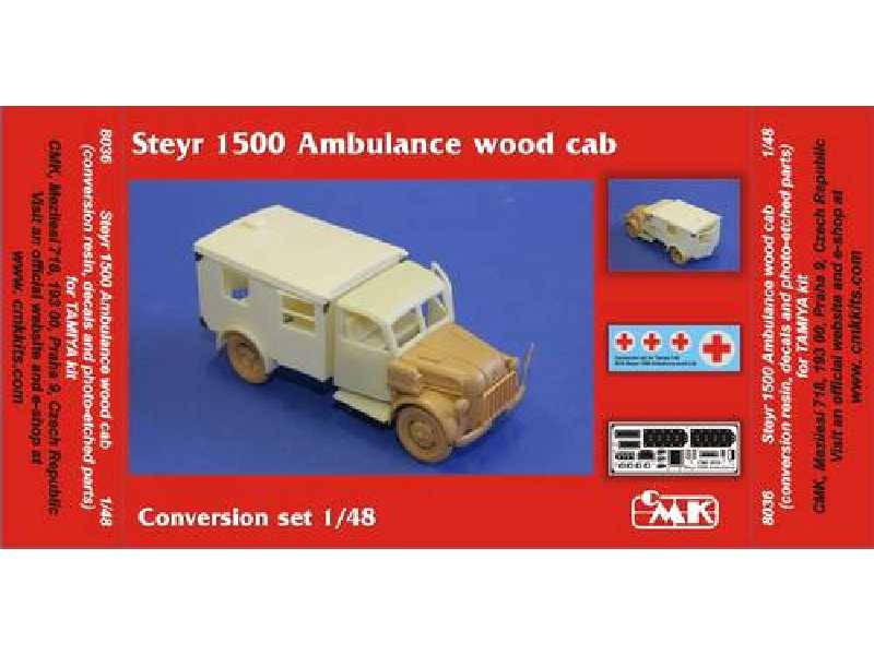 Steyr 1500 Ambulance wood cab - conversion set for Tamiya - image 1