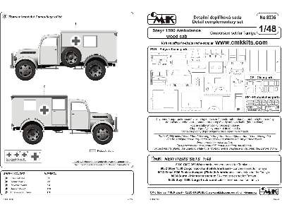 Steyr 1500 Ambulance wood cab - conversion set for Tamiya - image 2
