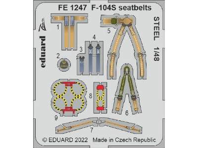 F-104S seatbelts STEEL 1/48 - image 1