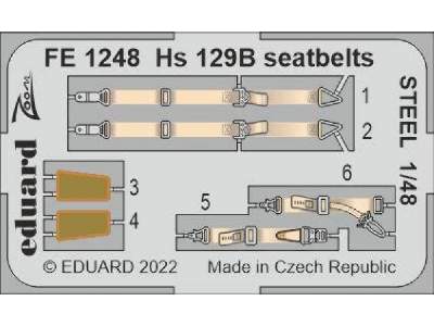 Hs 129B seatbelts STEEL 1/48 - Hobby 2000 - image 1