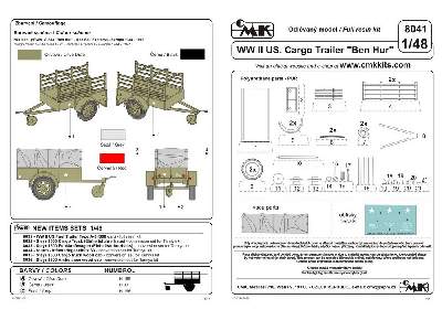 WW II US. Cargo Trailer Ben Hur  Full resin kit 1/48 - image 3