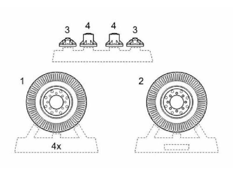 Chevrolet L.R.D.G 30 cwt - Wheels for Tamiya - image 1