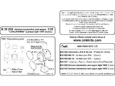 German lokomotive and vagon LOKLETERNE (Lamps) 1941 - image 2