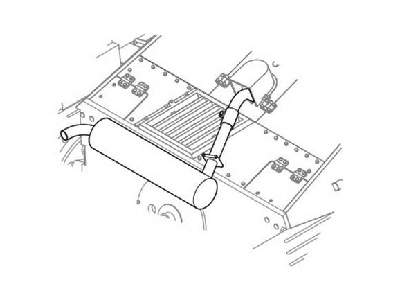 Hetzer  Exhaust (Early/Mid type) 1/35  for Eduard/Dragon/Tamiya/ - image 1