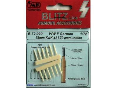 WWII German 75mmKwK42L70 ammunition - image 1