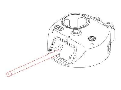 M4A1 Sherman Metal Barrel 75mm (Dra) - image 1