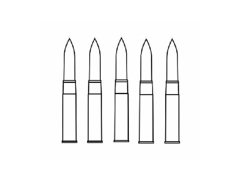 M4A1 Sherman Ammunition 75 mm (5 pcs) for Dragon kit 1/72 - image 1 M4A1 Sherman Ammunition 75 mm (5 pcs) for Dragon kit 1/72 - image 1