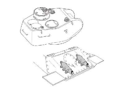 T-34/85  Exhausts and periscopes 1/72 for Revell kit - image 1