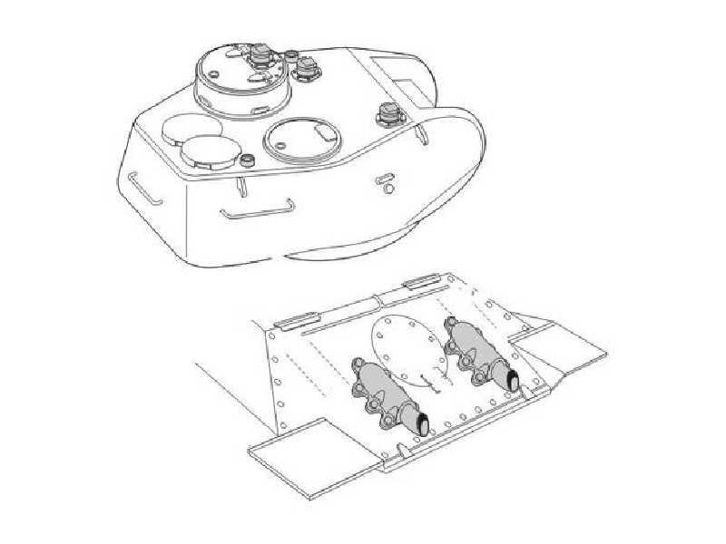 T-34/85  Exhausts and periscopes 1/72 for Revell kit - image 1