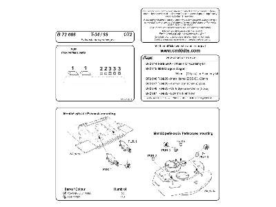 T-34/85  Exhausts and periscopes 1/72 for Revell kit - image 2