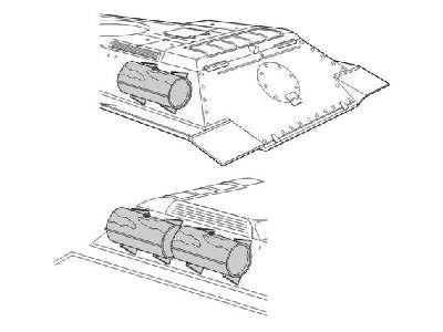 T-34/85  external fuel tanks for Revell kit - image 1