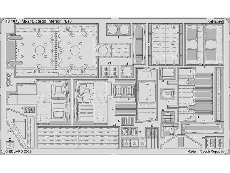 Mi-24D cargo interior 1/48 - TRUMPETER - image 1