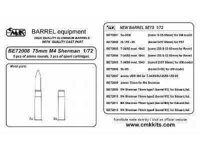 75mm M4 Sherman ammo rounds,spent cartri - image 2