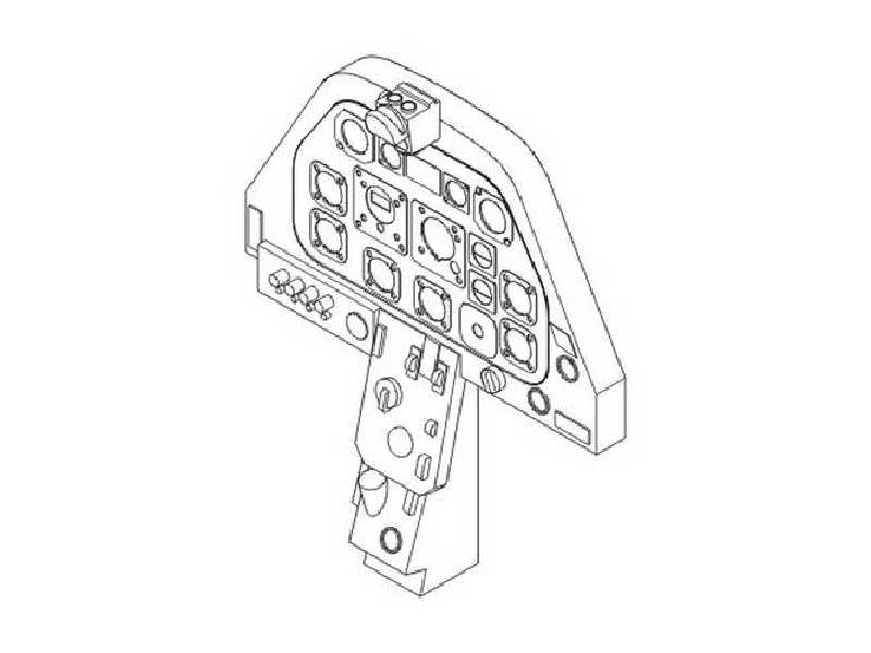 P-51D  Instrument panel with gun sight 1/32 for Hasegawa / Drago - image 1