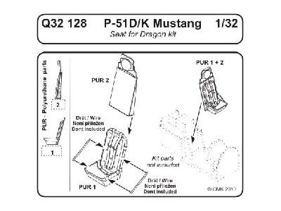 P-51D/K  Seat 1/32 for Dragon kit - image 1