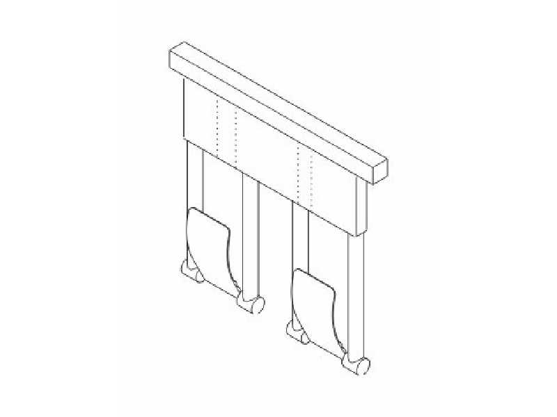 P-40E and Later versions  Rudder pedals 1/32 for Hasegawa - image 1