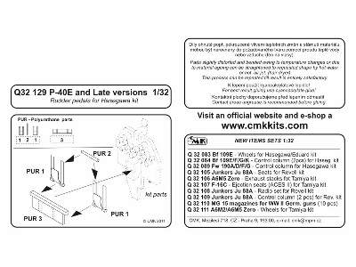 P-40E and Later versions  Rudder pedals 1/32 for Hasegawa - image 2