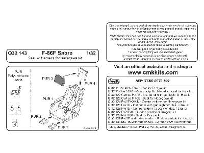 F-86F Sabre  Seat w/ Harness for Hasegawa - image 2