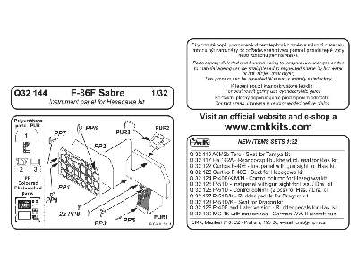 F-86F Sabre  Instrument panel for Hasegawa kit - image 2