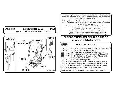 Lockheed C-2 Ejection seat for F-104 C/D/G/J a DJ  1/32 - image 2