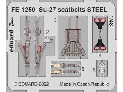 Su-27 seatbelts STEEL 1/48 - GREAT WALL HOBBY - image 1