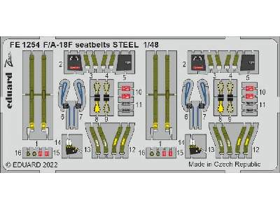 F/ A-18F seatbelts STEEL 1/48 - MENG - image 1