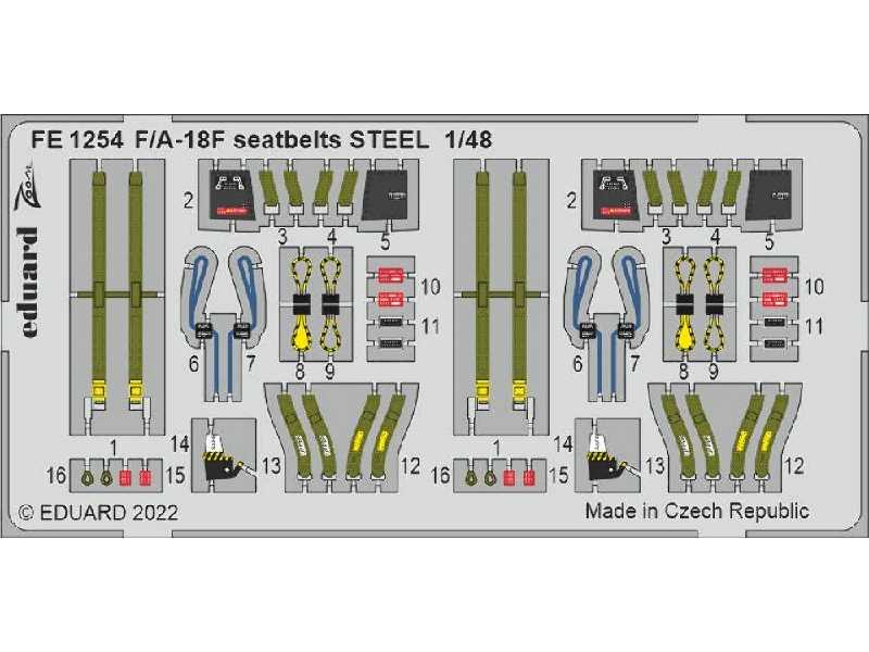 F/ A-18F seatbelts STEEL 1/48 - MENG - image 1