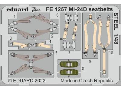 Mi-24D seatbelts STEEL 1/48 - TRUMPETER - image 1