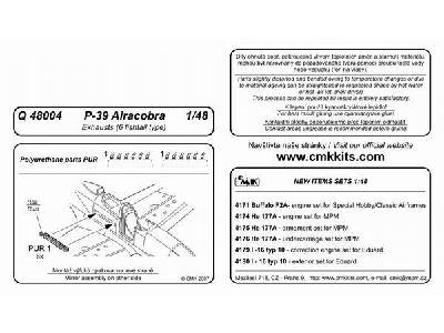 P-39 - exhausts (6 fishtail type) - image 2