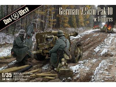 German 7,5cm Pak40 with 4 Figures - image 1