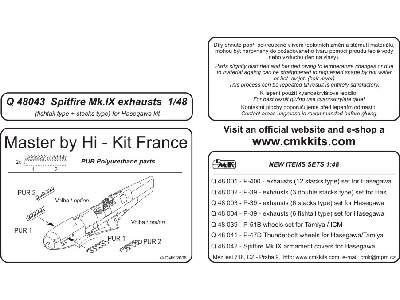 Spitfire Mk.IX exhausts (Fishtail Type & Stacks Type) - image 2