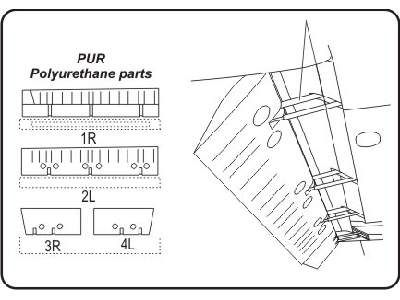 Hellcat - Landing Flaps for Hasegawa kit (master by Hi-Kit) - image 1