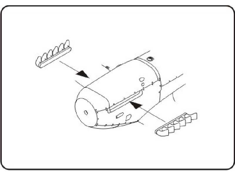 Late Spitfire Mk.V/Seafire Mk.III six exhaust stubs - for Hasega - image 1