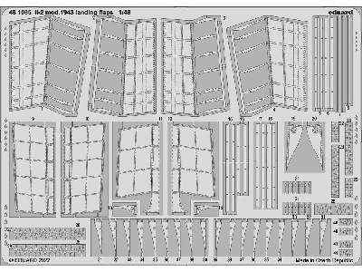 Il-2 mod.  1943 landing flaps 1/48 - ZVEZDA - image 1